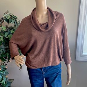 Green Envelope 3/4 Sleeve Cowl Neck Sweater Size M